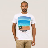 Holkham Norfolk Strand reisposter T-shirt (Voorkant volledig)