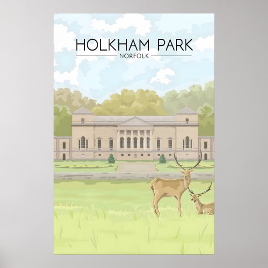 Holkham Park Norfolk Reisposter Poster (Voorkant)