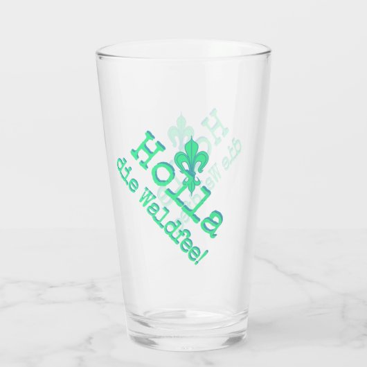 Holla, die Waldfee! Fleur de lis Glas (Achterkant)