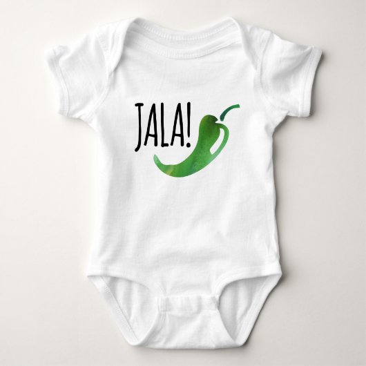 Holla Jalapeno Funny Baby Bodysuit (Voorkant)