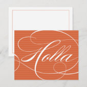 HOLLA ORANJE SCRIPT | OPMERKINGEN NOTITIEKAARTJE (Voorkant / Achterkant)