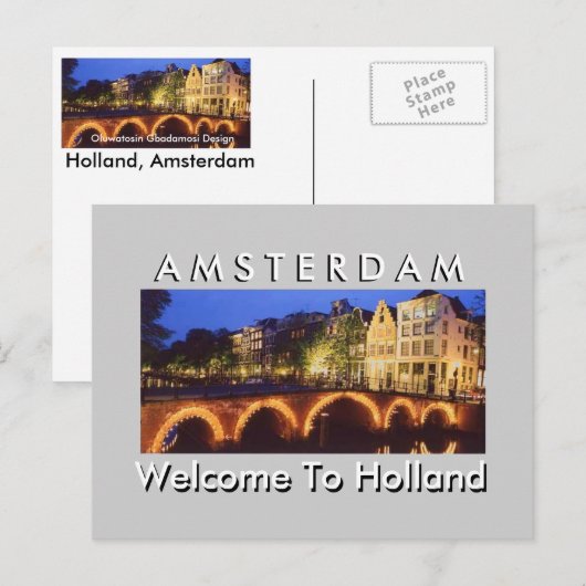 HOLLAND 2 (het Ontwerp van Oluwatosin Gbadamosi) Briefkaart (Voorkant / Achterkant)