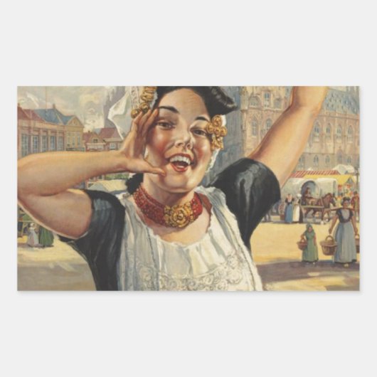  Holland Air Travel Rechthoekige Sticker (Voorkant)