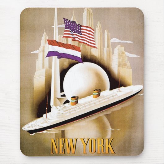 Holland America Line NY World's Fair Mousepad Muismat (Voorkant)