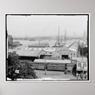 Holland-America Line piers, Hoboken, N.J. c1905 Poster
