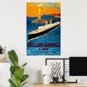 Holland America Line Rotterdam New York Poster (Thuiskantoor)