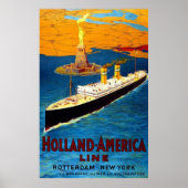 Holland America Line Rotterdam New York Poster (Voorkant)