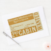Holland America Line Rotterdam Rechthoekige Sticker (Envelop)