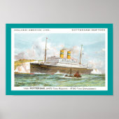 Holland America Line’ Rotterdam van 1908 Poster (Voorkant)