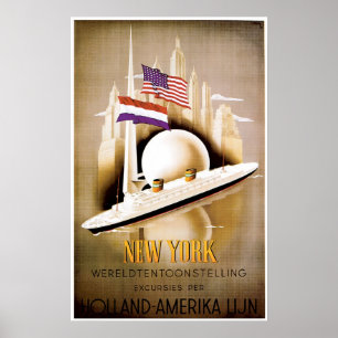 Holland America Line  Ship Advertisement Poster
