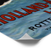 Holland America Line Vintage Poster hersteld (Hoek)