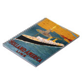 Holland America Line Vintage Poster hersteld Notitieboek (Linkerzijde)