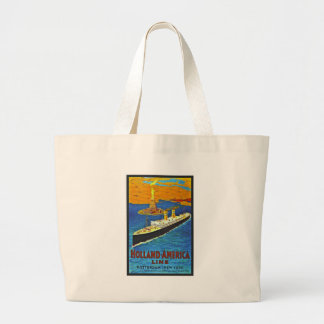Holland America Line Vintage Travel Poster Grote Tote Bag