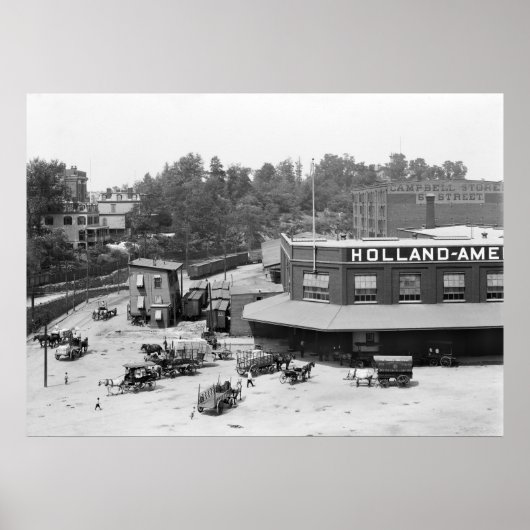 Holland American Docks: 1900 Poster (Voorkant)