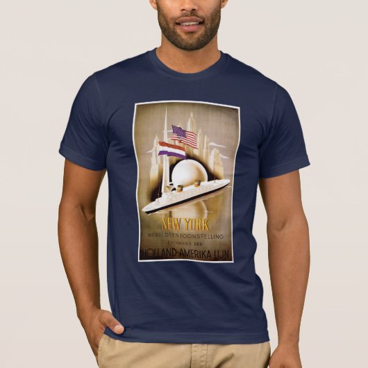 Holland Amerika New York Poster T-shirt (Voorkant)
