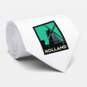 holland art deco  retro - reisposter stropdas (Opgerold)