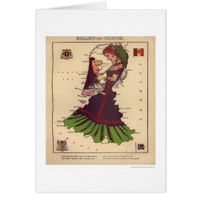 Holland & Belgium kaart 1868 (Voorkant)