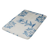 Holland Blue en White Flowers Badmat (Gekanteld)