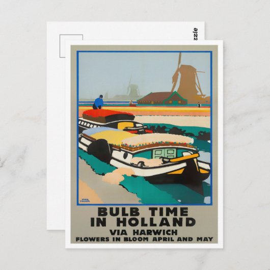 Holland bulb time vintage Briefkaart (Voorkant / Achterkant)