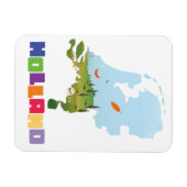 Holland cartoon map magneet (Horizontaal)