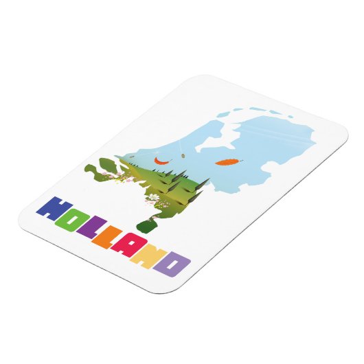 Holland cartoon map magneet (Linkerzijde)