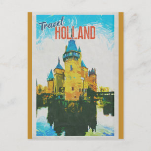 Holland  Castle Retro Travel Briefkaart