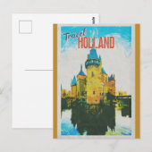 Holland Castle Retro Travel Briefkaart (Voorkant / Achterkant)