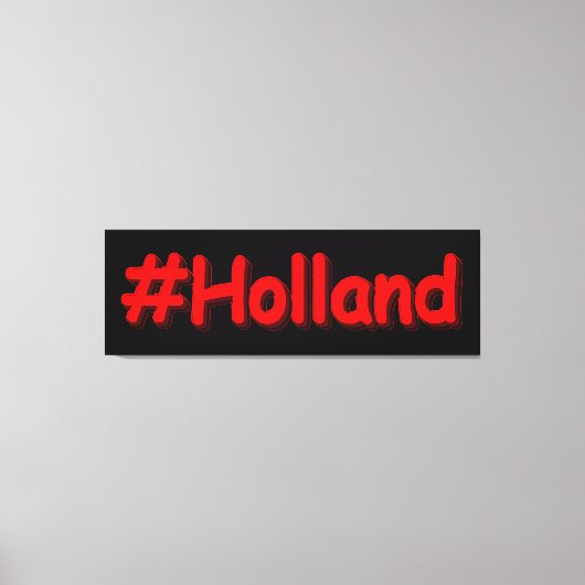 "#Holland" Cute Design. Bestel nu Canvas Afdruk (Voorkant)