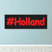 "#Holland" Cute Design. Bestel nu Canvas Afdruk (Insitu (Houten vloer))