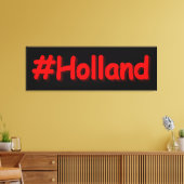 "#Holland" Cute Design. Bestel nu Canvas Afdruk (Insitu (Woonkamer))