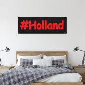 "#Holland" Cute Design. Bestel nu Canvas Afdruk (Insitu (Slaapkamer))
