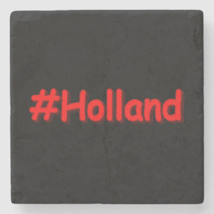 "#Holland" Cute Design. Bestel nu Stenen Onderzetter