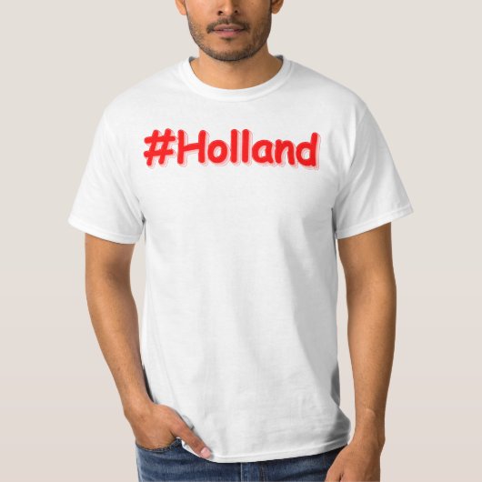 "#Holland" Cute Design. Bestel nu T-shirt (Voorkant)
