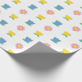 Holland Days Tulp Lente Folk Bloemen Pasen Cadeaupapier (Hoek)