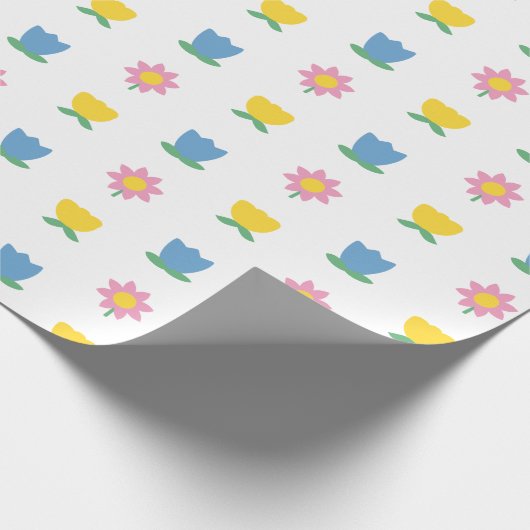 Holland Days Tulp Lente Folk Bloemen Pasen Cadeaupapier (Hoek)