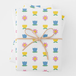 Holland Days Tulp Lente Folk Bloemen Pasen Inpakpapier Vel