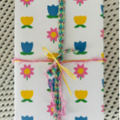 Holland Days Tulp Lente Folk Bloemen Pasen Inpakpapier Vel