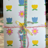 Holland Days Tulp Lente Folk Bloemen Pasen Inpakpapier Vel