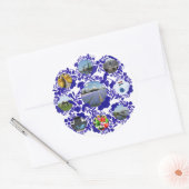 Holland Delfts Blauw Delfts blauw Ronde Sticker (Envelop)