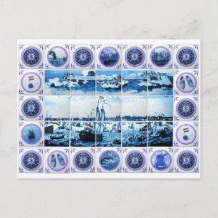 Holland Delftware Style Mural Briefkaart