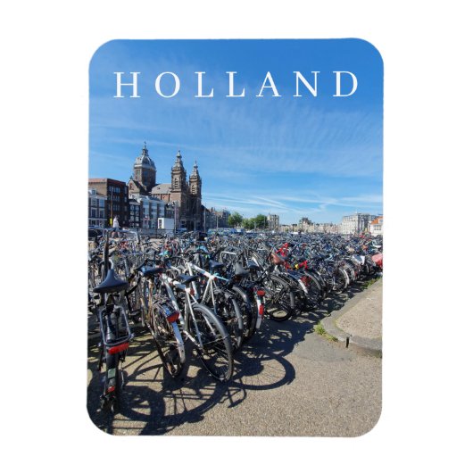 Holland fiets parkeerfriet magnet magneet (Verticaal)
