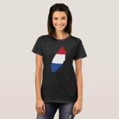 Holland flag in Texel outline Texel T-shirt (Voorkant volledig)