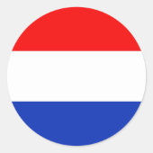 Holland Flag Ronde Sticker (Voorkant)