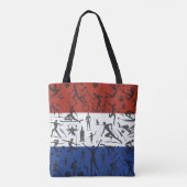Holland Flaggen Design Sportliche Silhouetten Tote Bag (Achterkant)