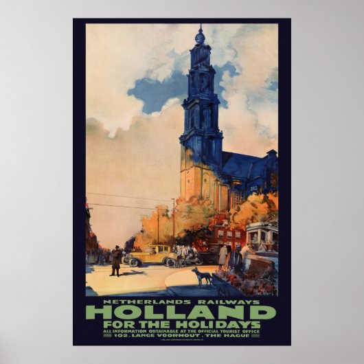 Holland for the Holidays Vintage Poster 1925 (Voorkant)