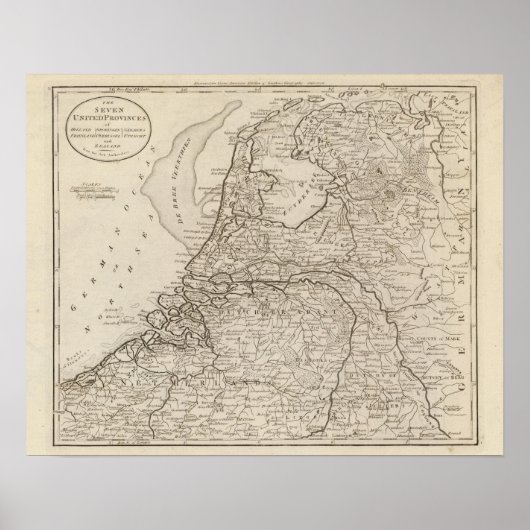 Holland, Friesland, Groningen, Overyssel Poster (Voorkant)