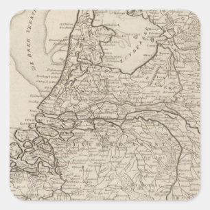 Holland, Friesland, Groningen, Overyssel Vierkante Sticker
