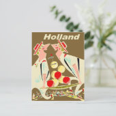 Holland, grappige vintage briefkaart (Staand voorkant)
