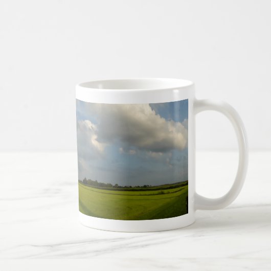 Holland Grass-land Panorama Landscape Coffee Mok (Rechts)