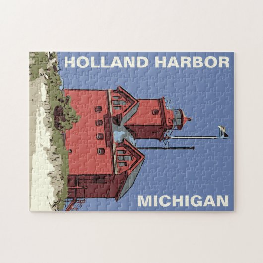 HOLLAND HARBOR LIGHT LEGPUZZEL (Horizontaal)